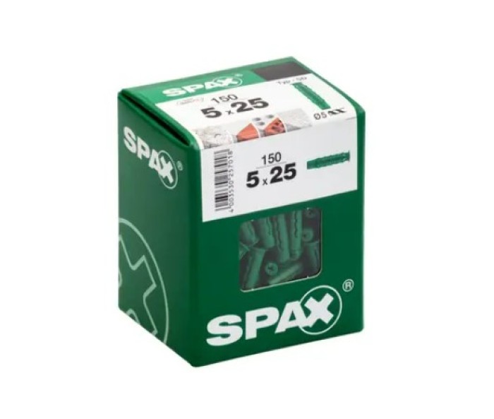 SPAX Dübel TYP-SD, 5x25 mm, 150 Stück, 4100000500257